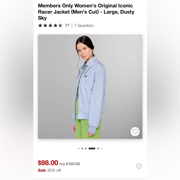 Unisex Baby Blue Members Only Jacket - Picture 6 of 6